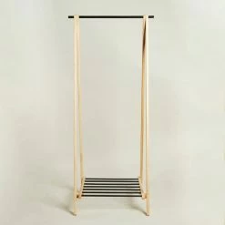 Deals ⭐ The Edited Life Ash Wood Clothes Rail with Storage Shelf 🎉 -The Edited Life sale 1000182495 alt02