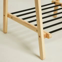 Deals ⭐ The Edited Life Ash Wood Clothes Rail with Storage Shelf 🎉 -The Edited Life sale 1000182495 alt03