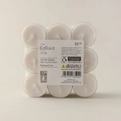 Cheapest ✨ The Edited Life Pack of 18 Unscented Tealights ❤️ -The Edited Life sale 1000183793 alt03