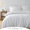 Cheap 😍 The Edited Life Leighton Grey Striped Linen Blend Duvet Cover and Pillowcase Set 👏 -The Edited Life sale 30711786