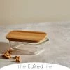 Coupon 🎁 The Edited Life Glass Food Storage with Bamboo Lids Rectangular 350ML 👏 -The Edited Life sale 30714291