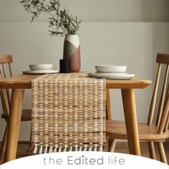 Cheapest 🤩 The Edited Life Banana Leaf Table Runner ⌛