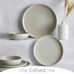 Hot Sale 😉 The Edited Life Urban Grey 12 Piece Dinner Set 😉