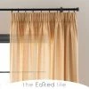 Coupon 👍 The Edited Life Linen Look Ochre Tab Top Pencil Pleat Curtains 😀 -The Edited Life sale 30720143