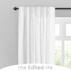 Best Sale 😍 The Edited Life Cartmel Linen White Single Voile Panel 🥰