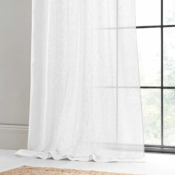 Best Sale 😍 The Edited Life Cartmel Linen White Single Voile Panel 🥰 6 Best Sale 😍 The Edited Life Cartmel Linen White Single Voile Panel 🥰 - Image 4