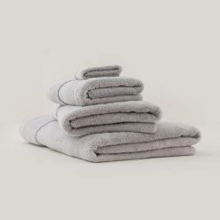 Hot Sale 😀 The Edited Life The Edited Life Naturally Soft Silver Towel 🛒 -The Edited Life sale 30747413 alt02
