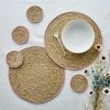 Hot Sale 😍 The Edited Life Set of 4 Grass Braid Coasters 🎉 1 Hot Sale 😍 The Edited Life Set of 4 Grass Braid Coasters 🎉 -The Edited Life sale 30755184
