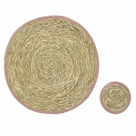 Hot Sale ๐ The Edited Life Set of 4 Grass Braid Coasters ๐ 4 Hot Sale ๐ The Edited Life Set of 4 Grass Braid Coasters ๐ - Image 2