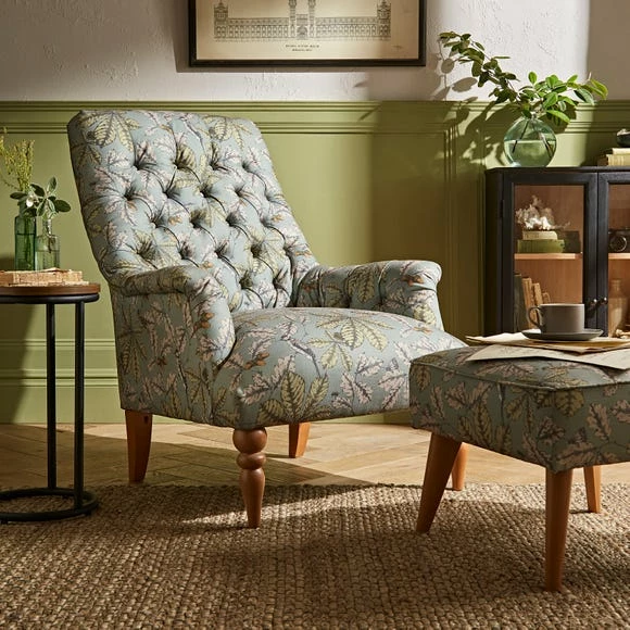 Brand new ⭐ The Edited Life Bibury Button Back Chair Arboretum Print ✔️ 4 Brand new ⭐ The Edited Life Bibury Button Back Chair Arboretum Print ✔️ - Image 2
