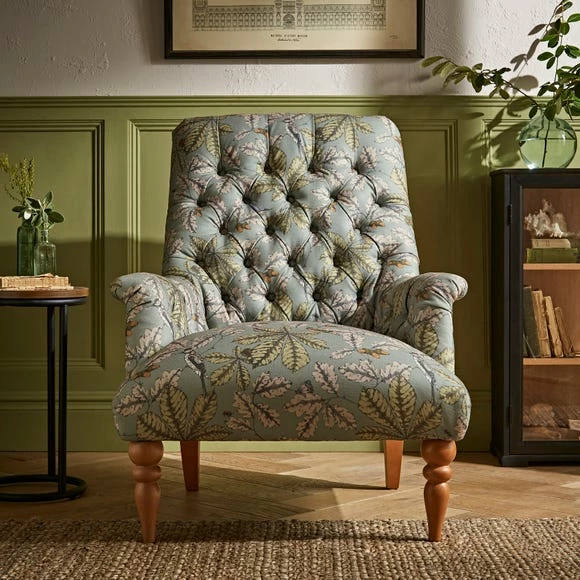 Brand new ⭐ The Edited Life Bibury Button Back Chair Arboretum Print ✔️ 6 Brand new ⭐ The Edited Life Bibury Button Back Chair Arboretum Print ✔️ - Image 4