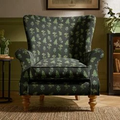 Budget 👍 The Edited Life Charlbury Wing Chair Marsh Botanical Print 🌟 -The Edited Life sale 30786696 alt03